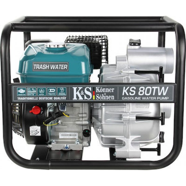 K&S KS 80TW Αντλία Βενζίνης Κινητήρα για ακαθαρτα Νερα 1100l/min 7,0Hp ΑΝΤΛΙΕΣ ΕΠΙΦΑΝΕΙΑΣ