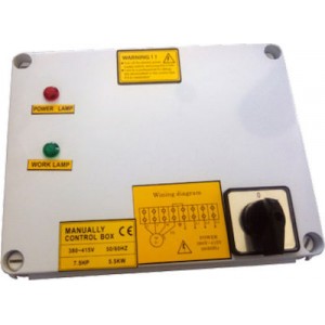 LEO LEPONO 04C34 Πίνακας με διακόπτη χειροκίνητο - θερμικό - ρελέ - επιτηρητής φάσεων και ασφάλειες 380V 4Hp